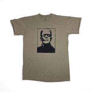 Frankenstein monster screen printed on vintage single stitch shirt